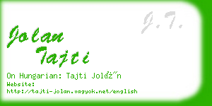 jolan tajti business card